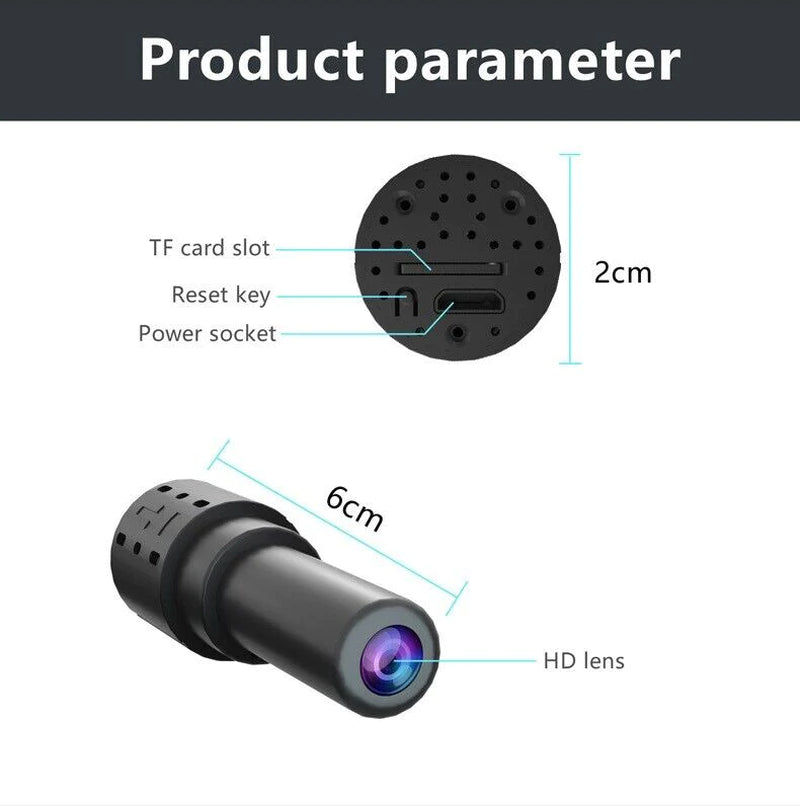 4K HD Mini Wifi Spy Camera - Hidden Pinhole DVR Nanny Cam for Ultimate Discreet Surveillance