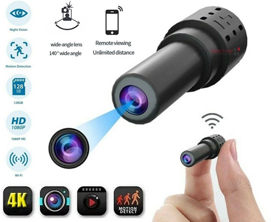 4K HD Mini Wifi Spy Camera - Hidden Pinhole DVR Nanny Cam for Ultimate Discreet Surveillance