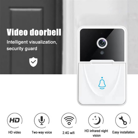 Smart WiFi Wireless Video Doorbell Intercom with Chime - Enhance Your Home Security!