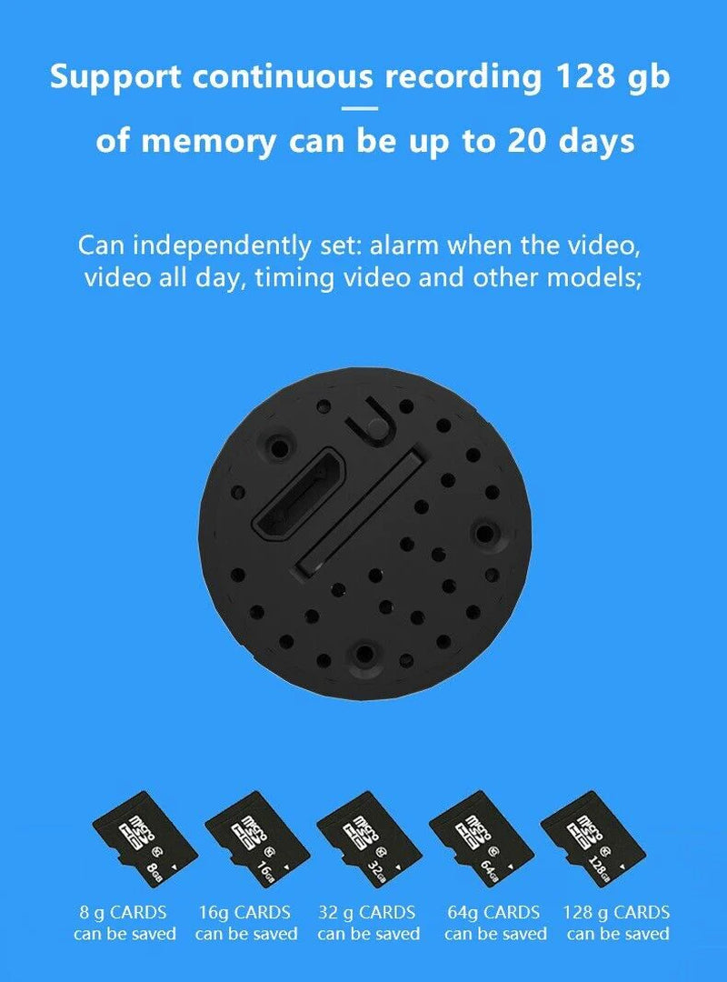 4K HD Mini Wifi Spy Camera - Hidden Pinhole DVR Nanny Cam for Ultimate Discreet Surveillance