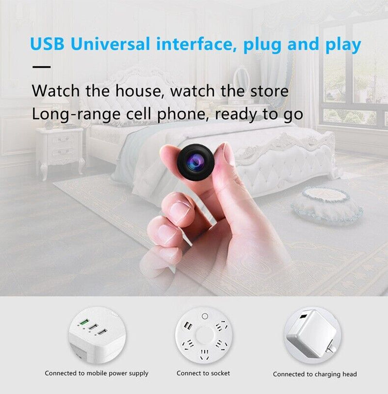 4K HD Mini Wifi Spy Camera - Hidden Pinhole DVR Nanny Cam for Ultimate Discreet Surveillance