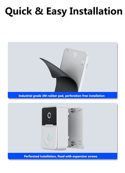 Smart WiFi Wireless Video Doorbell Intercom with Chime - Enhance Your Home Security!